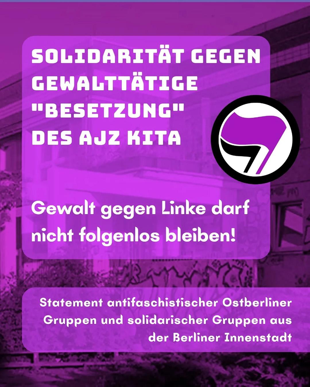 Solidarität gegen gewalttätige “Besetzung” – Gewalt gegen Linke darf nicht folgenlos bleiben